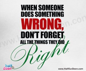 when someone does something wrong, right